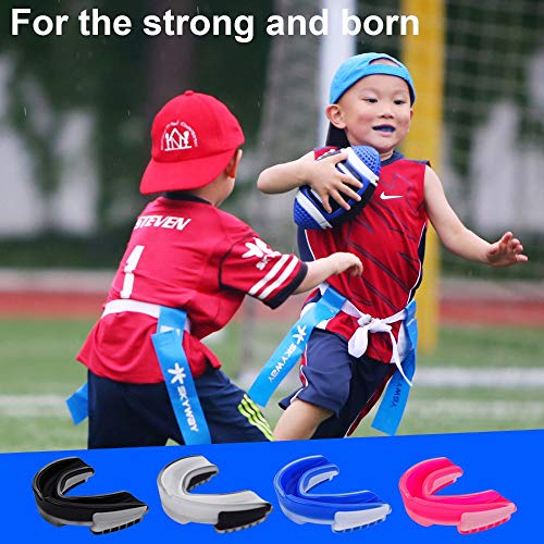 image for AiBOB Sport Mouth Guard Kids Youth/Adults 2pcs (Pink, Youth (10 yrs & 