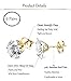 JOERCIA 6 Pairs Stainless Steel Stud Earrings for Men Silver Gold Black Round Square Earrings Inlaid Cubic Zirconia Men Earrings Stud Earrings for Women Men 7MM