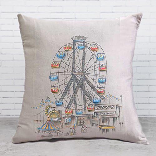 18 x 18 inch Square Decorative Hand Painted Poly Cotton Throw Pillow Cushion Cover Case Sofa Chair Car Seat Pillowcase For Living Room, Kids, Study, Travel, By Klamod India