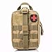 Honestptner Molle Pouch - Sturdy 600D Nylon Tactical Medical Pouch, Rip-Away EMT First Aid Bag