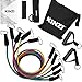 Kinzi Resistance Band Set with Door Anchor, Ankle Strap, Exercise Chart, and Resistance Band Carrying Case
