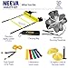 NEEVA Speed Agility Training Kit- Set of Premium Agility Ladder, 10 Disc Cones, Resistance Running Parachute, Jumping Rope, Mini Loop Bands & Sport Drills eBook