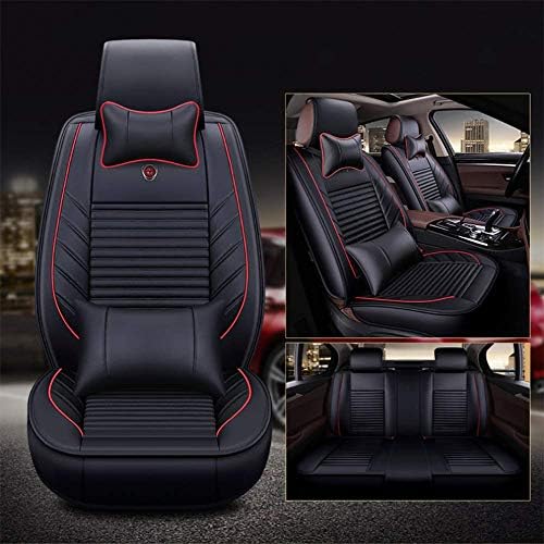 RUIX 5D Waterproof 4 Seasons Universal Car Seat Cushion Cover Mat Protector PU Leather, SUV, Van, Non-Slip,