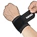 HURMES Wrist Brace - Compression Strap Support for Men Women Arthritic Pain Relief, Weak and Sore Wrists, Sports Injury Rehabilitation - Premium Wrist Band for Working Out - Single (Black)