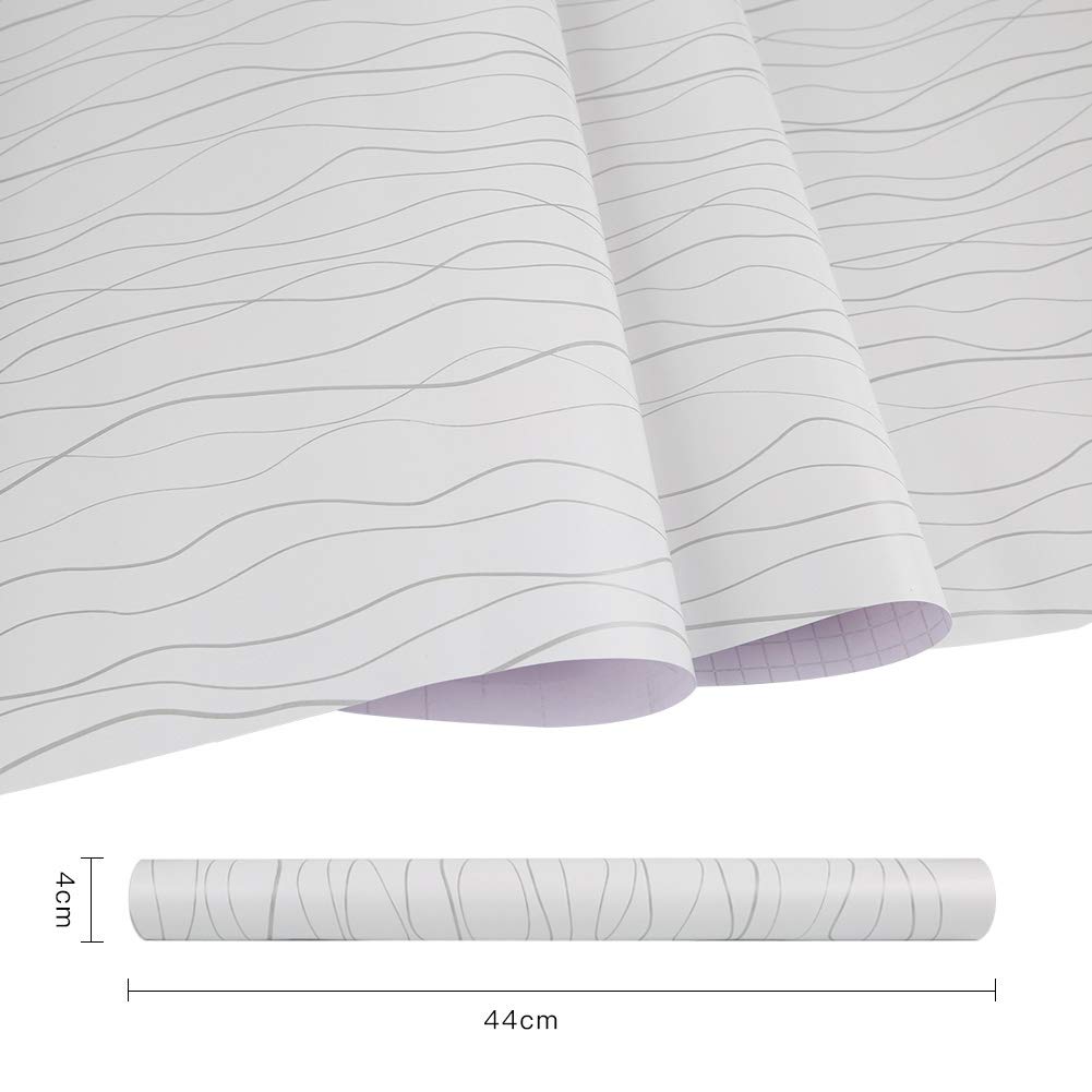 Papel Pintado Autoadhesivo de Plata Blanca Fondos de Pantalla Peel and