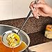 LiPing Round Network Stainless Steel Colander Spoon Filter Oil Filter Grid Scoop Kitchen Cooking Utensil Tool Soup Teaspoon Catering/Great Gift For Chefs & Foodies (A)