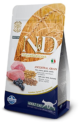 Farmina Natural & Delicious Low Grain Lamb and Blueberry Adult Cat, 11 lb bag