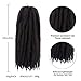 UNA 18 Inch 4packs Marley Hair For Twists Long Afro Marley Braid Hair Pure Kanekalon Synthetic Fiber Kinky Twist Hair Crochet Braids (4-Piece, 1B)