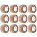 Pangda 12 Pieces Adhesive Bandage Wrap Stretch Self-Adherent Tape for Sports, Wrist, Ankle, 5 Yards Each (1 Inch, Skin Color)