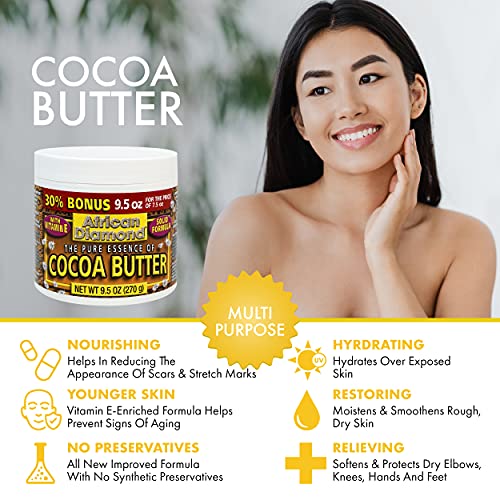 Cocoa Butter & Vitamin E Balm by African Diamond 9.5 Oz Deep