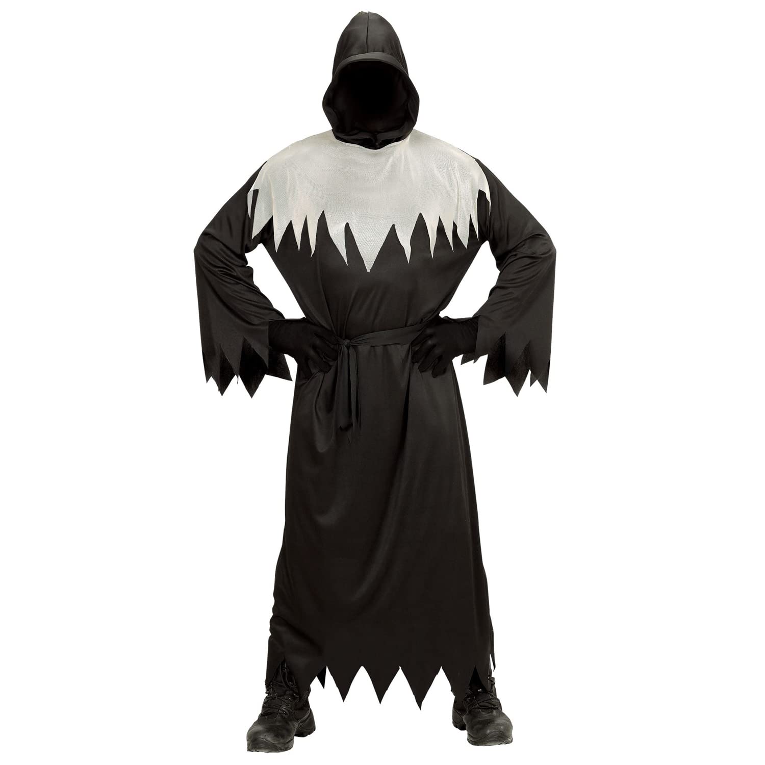 Widmann Adult Ghoul Costume ? Hooded Robe and invisible Face, Belt