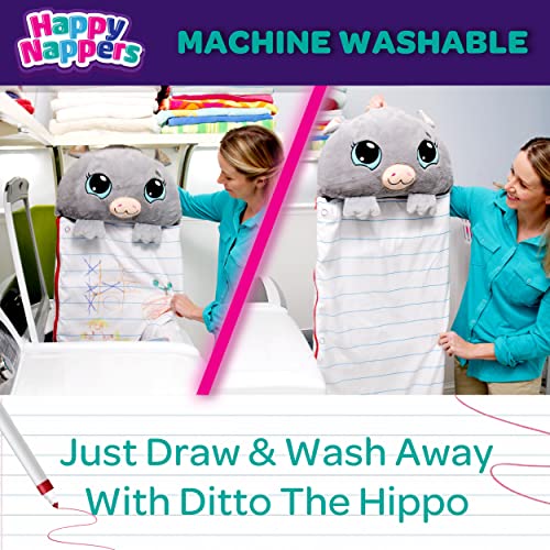 Happy Nappers Pillow & Sleepy Sack Ditto The Hippo, Notebook Design