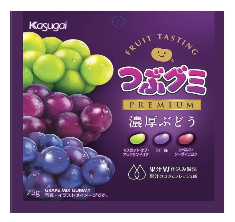 春日井製菓 つぶグミPREMIUM濃厚ぶどう 75g×10袋商品画像