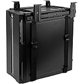 FEYRUN Under Desk Slide Out PC Mount with Anti-Scratch Sponge, Adjustable CPU Holder Bracket for Computer Tower (Black (Slide Access))