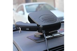 RAINYANUNITE Portable 200W Car Heater for Vehicle - 12V Defroster Windshield Heater That Plugs Into Cigarette Lighter - 360 Degree Rotation