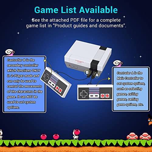 Classic Game System Retro Mini Games Console with Built in 620 Old