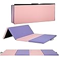 Gymnastics Mats 2'x6'x1.6"/4'x6'x2" Tumbling Mats Portable Gymnastics Exercise Mat Thick Gymnastics Tumbling Mats Fold Exercise Pad Lightweight Home Gymnastics Panel Mat With Carrying Handles