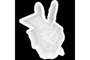 [Check Our Store] VONZK Car Freshie Mold Freshie Silicone Mold 4 5/16" L X 3 1/16" W X 1" H for Aroma Beads DIY Handmade Freshies Mould (Lightning Skeleton)