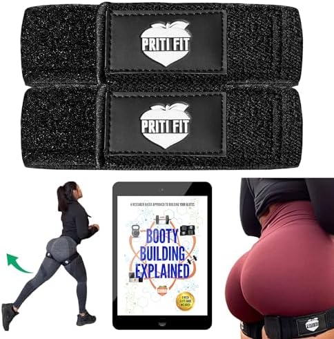 PRITI FIT BFR Booty Bands for Women-Includes Week Guide for Legs