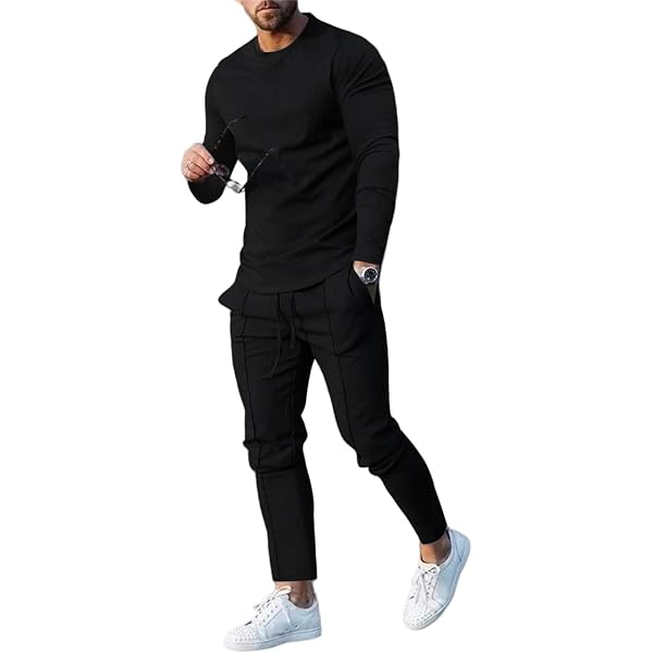 Conjunto Térmico OneTeam Para Hombre - Camiseta Y Pantalón De Secado Rápido - Transpirable Y Regulación De Temperatura - Negro, Talla M/L