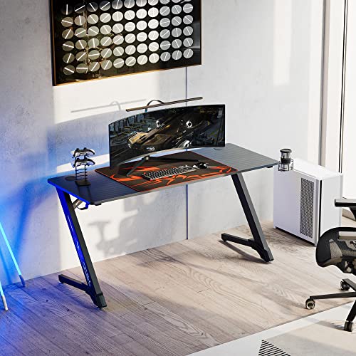 Eureka Ergonomic Gaming Desk 60 inch, ZShaped Carbon Fiber Surface