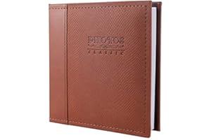 FaCraft Photo Album 5x7 80 with PU Leather Cover (Brown)