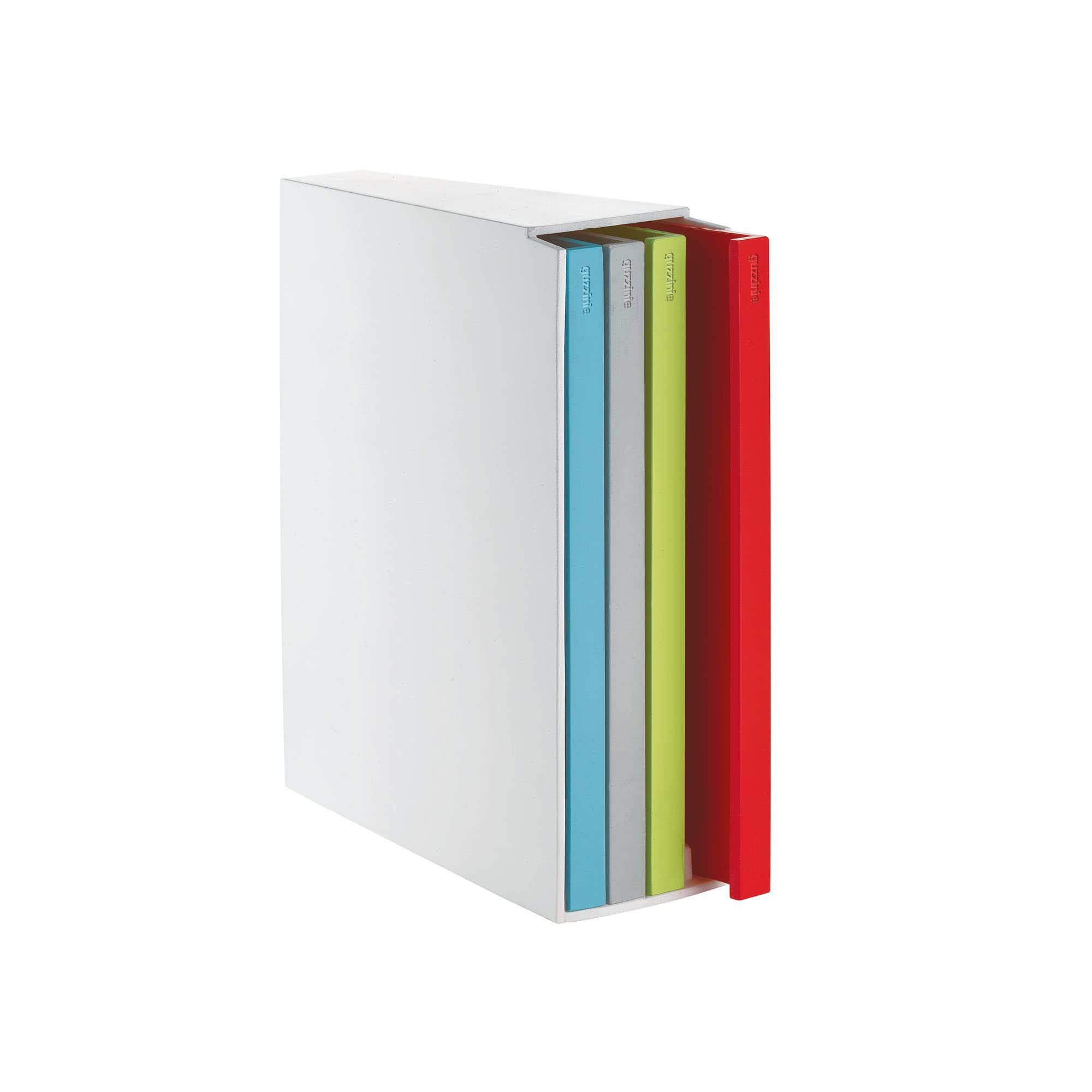 Guzzini - Kitchen Active Design, Set of 4 Chopping Boards with Case - Multicolour, 9 x 24 x h31 cm - 29270052