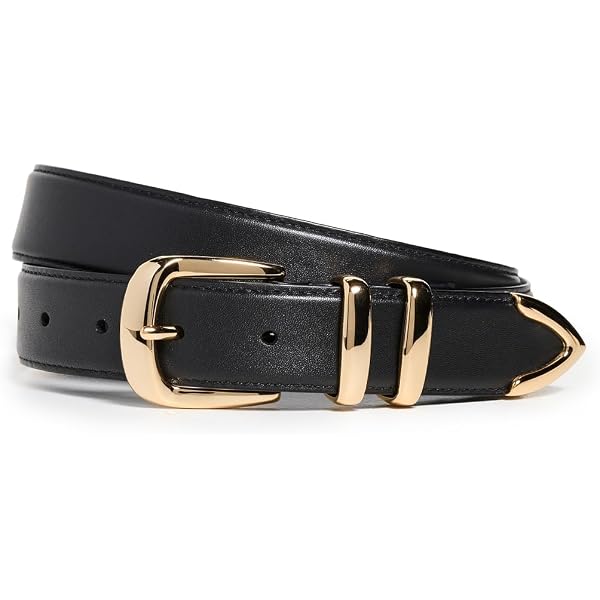 NWT Madewell Women’s Western Belt True Black/Gold Size XS Madewell Mixed Metal Keeper Belt | Shopbop main image 4
