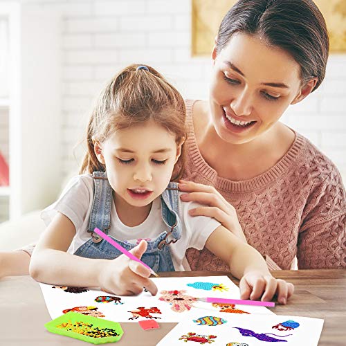 Koogel 30pcs Diamond Painting Stickers，5D DIY Kids Diamond Painting Kids Diamond Art Diamond Painting Kits for Kids for Paint by Numbers Diamonds Children Adult Beginners