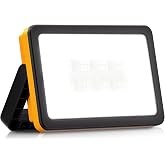 Solar Rechargeable Work Light, 1Pack LED Work Light with 5 Modes | Portable Flood Light with Stand, Outdoor Working Light for Repair Emergency Camping