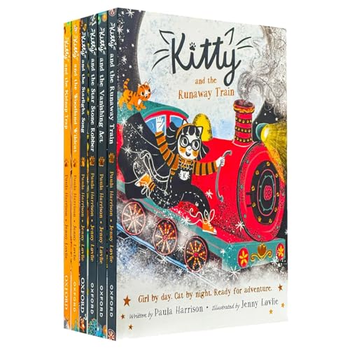 Paula Harrison Kitty Series 6 Books Set (Books 7-12) (Runaway Train, Vanishing Act, Star Stone Robber, Starlight Song, Woodland Wildcat, Kidnap Trap)