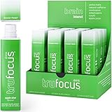 Tru Focus Wellness Shots, Nootropics Brain Booster Energy Shot with Yerba Mate and Adaptogens, Apple Kiwi Flavored, 2oz (Pack