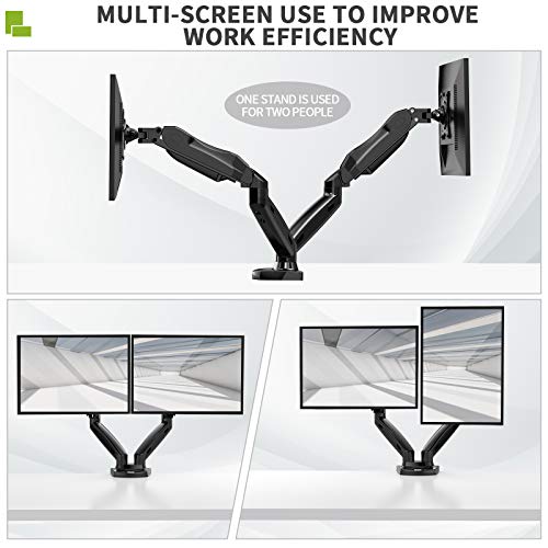 AM alphamount Dual Monitor Mount Stand, Monitor Arms for 2 Monitors