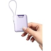 Gidues M1 Mini Portable Charger, 10000mAh Ultra-Compact Power Bank, 22.5W PD Fast Charging, Tpye-C Built-in Cable, Small External Battery Pack for iPhone, Samsung, Android iPad (Purple)