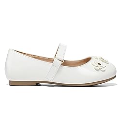 K KomForme Girl's Ballet Flats Non-Slip Soft Mary