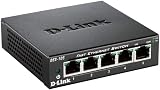 D-Link DES-105B 5 Port Fast Ethernet Metal Desktop Switch Hub Plug Play UK