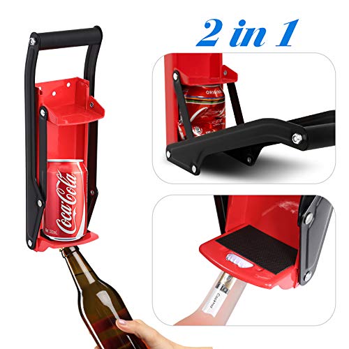 Metal Can Crusher 12 oz/ 16 oz/Smasher, Heavy Duty Large Metal Wall