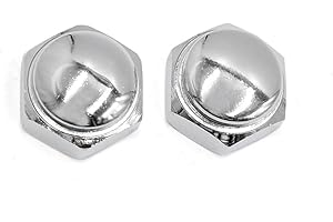 PARSLUCK 2 Pcs M22x1.0 Thread Metal Motorcycle Steering Wheel Shaft Cap Acorn Hex Nuts Stable