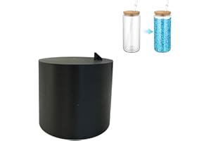 Handmade Glitter Funnel for Snow Globe Tumblers – Black Sparkle 3D Printed Funnel with Pick – 7mm Opening for Easy Glitter Fi