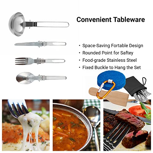 Bulin 37/27/20/11/4PCS Camping Cookware Mess Kit Lightweight