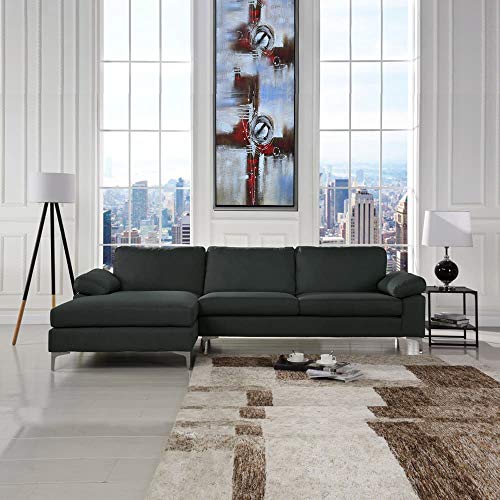 Casa Andrea Milano llc Modern Large Sectional Sofa, LShape Couch with