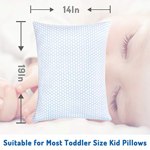 ZPECC Toddler Cooling Pillow Case for Sleeping, Breathable Soft Ice Silk Pillowcase for Night Sweats and Hot Flashes, Q-Max 0.4 Cooling Cover With Hidden Zipper, Machine Washable, Toddler 14\