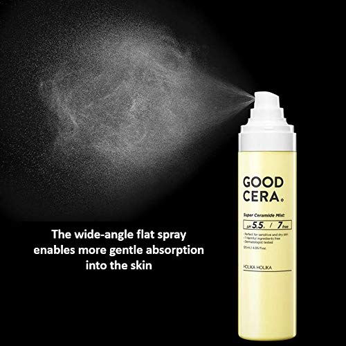 HOLIKA HOLIKA GOOD CERA SUPER CERAMIDE MIST – PH 5.5 TRIPLE CERAMIDE BARRIER FACIAL SPRAY | ULTRA-FINE MIST WITH FERMENTED NP AP EOP & BOTANICAL OILS, 7-FREE KOREAN SKINCARE 4.05 FL OZ (120ML)