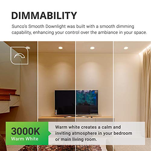 Sunco Lighting LED Can Lights Eyeball Retrofit Gimbal 5/6 Inch Recessed