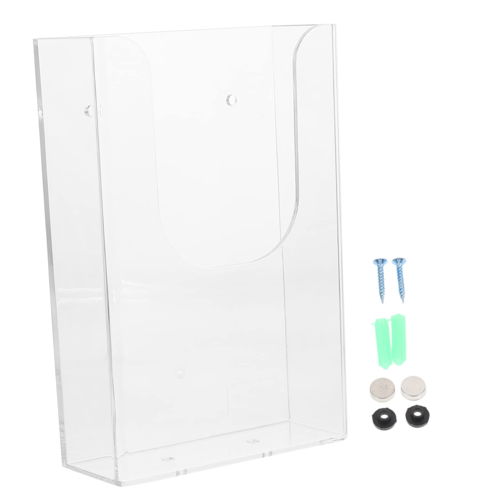 NUOBESTY Mail Organiser Wall Clear Brochure Holder Wall Mount Pamphlet Display Holder Single Pocket File Organizer For Brochure Pamphlet Letters Folders Document Cards Wall Mounted Document Holder