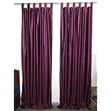 Mogul Moroccan Curtains Solid Purple Drapes Panels Pair Window Treatment Ideas (Length:96")