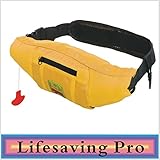 Lifesaving Pro Premium Belt Pack PFD Universal 33G Manual Waist Inflatable Lifejacket Survival Buoyancy Adult Life Jacket Vest