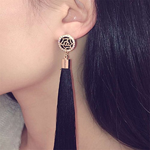 Meolin Small Drill Dangle Earrings Tassel Long Earrings Fashion