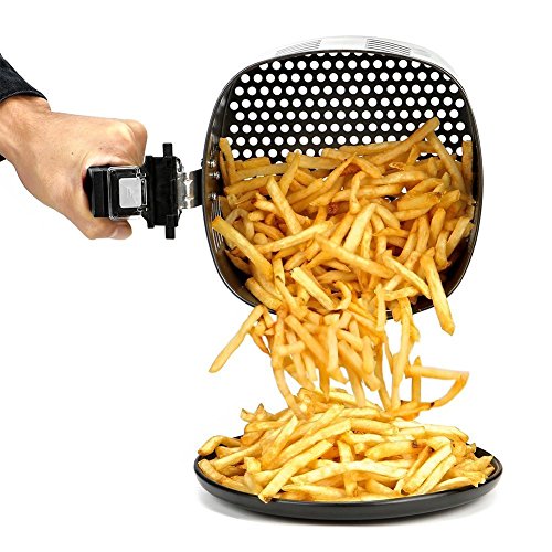 1350W Air fryer, Healthy Smokeless Low-Fat Non-stick Multi-Cooker Oilless Cooker, 3.4QT Capacity W/Timer and Temperature Control and Detachable Basket Handles (Black) - Thumbnail 3