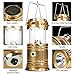 YIEASY Led Camping Lantern, Rechargeable Solar Lanterns Collapsible, Bright Lamp Outdoor Flashlight Portable for Camp, Power Outages, Emergencies, Hurricanes(Gold, 1 Lantern)